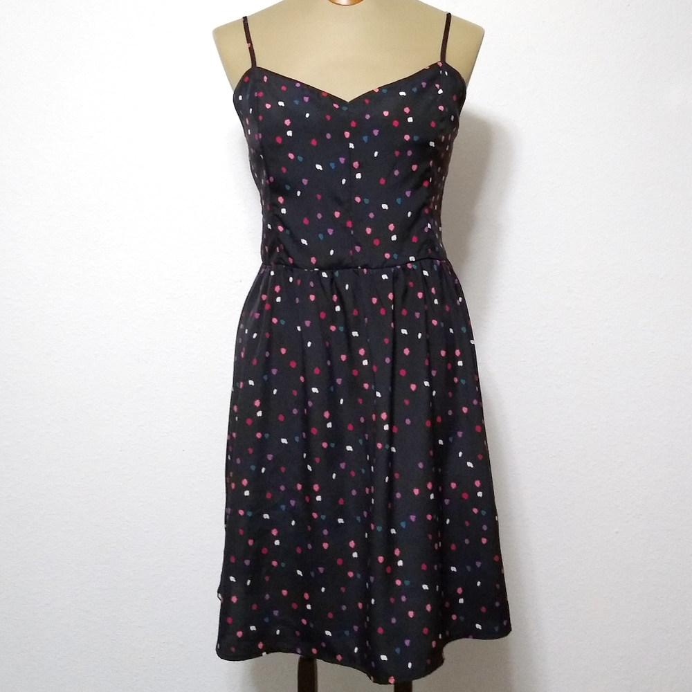 Gap 90s style spaghetti strap confetti print dress